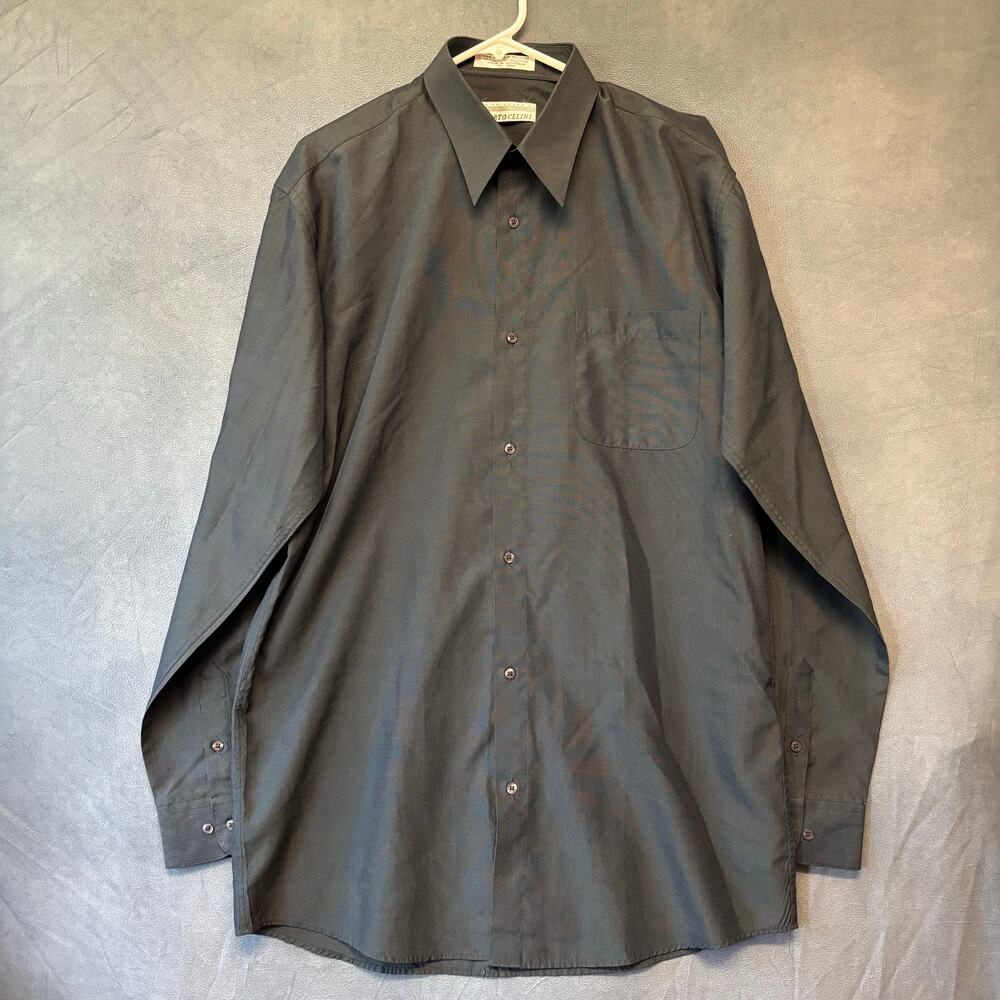 Alberto Celini Dress Shirt Hand Tailored Made in Australia Preppy Single Needle